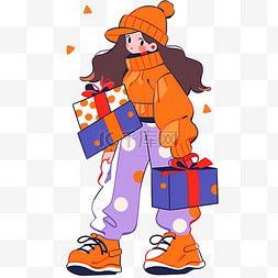 手绘卡通橙色衣服女孩图片手绘卡通橙色衣服女孩图片素材免费下载千库网