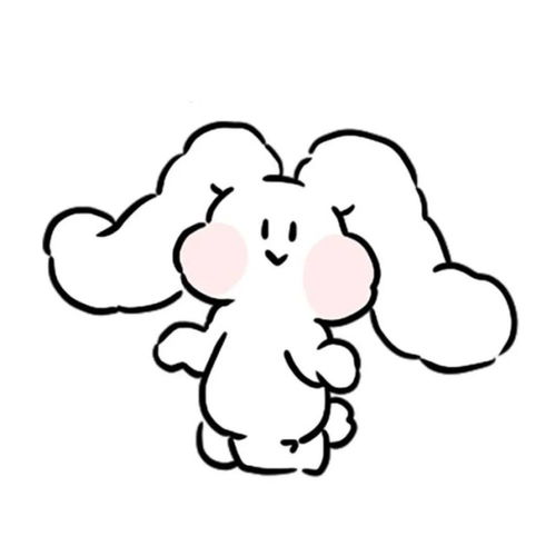 头像情侣日常插画女生兔子萌娃文字头像