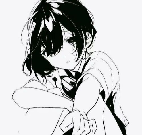 ins黑白动漫女头