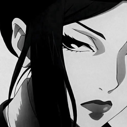 动漫头像黑白动漫女头