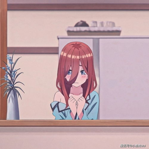 五等分的新娘中野三玖的脸红瞬间,无限娇羞,动漫头像自剪