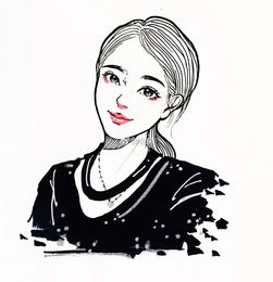 青春动人的插画真美简洁风手绘头像值得学习