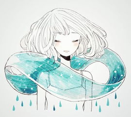 唯美短发少女小清新温馨治愈水滴萌堆糖,美好生活研究所