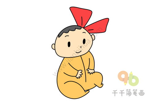 婴儿简笔画图片大全适合初学的幼龄孩子爸妈和孩子一学就会