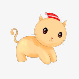 圣诞小猫卡通插画图片素材其他格式下载动漫人物大全