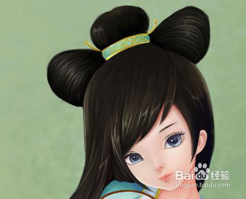 看看我用ps鼠绘清纯可爱的古装卡通小女孩