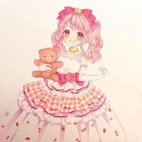 炒鸡可爱仙气的动漫人物女生马克笔插画线稿