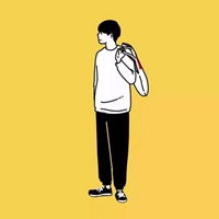 干净简约男生头像有个性白底手绘简单男生头像