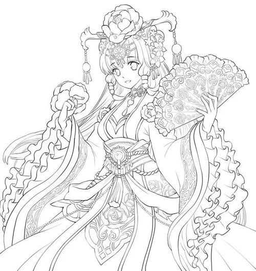 干货唯美古风动漫人物临摹线稿素材,绘画入门学习