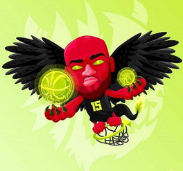 组图外国网友制作的一组超炫酷nba球星漫画,用来做头像很不错